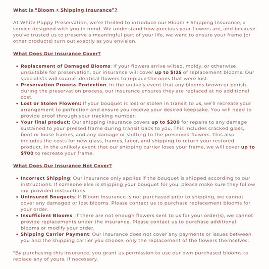 *NEW* Bloom + Shipping Insurance