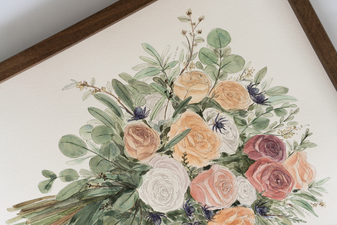 Custom Watercolor Bouquet Paintings