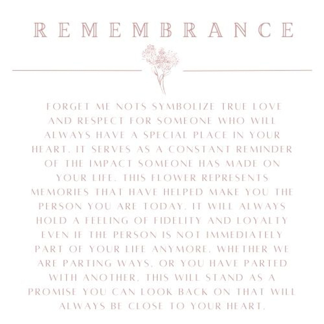 Forget Me Not Pendant Necklace