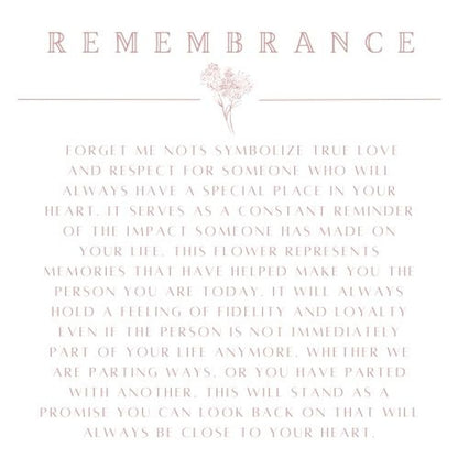 Forget Me Not Pendant Necklace