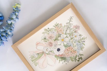 Custom Watercolor Bouquet Paintings
