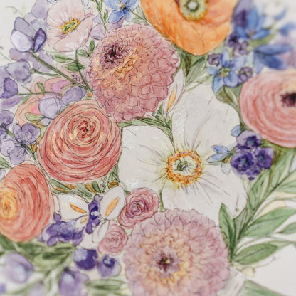 Custom Watercolor Bouquet Paintings