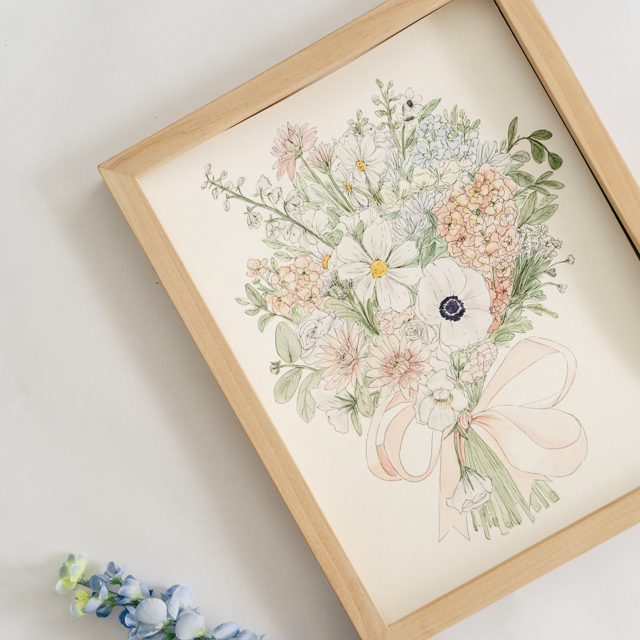 Custom Watercolor Bouquet Paintings