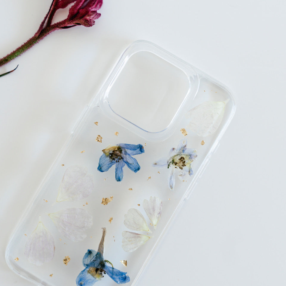 Custom Pressed Flower Phone Case *NEW* White Poppy Preservation Custom Pressed Flower Phone Case *NEW* White Poppy Preservation