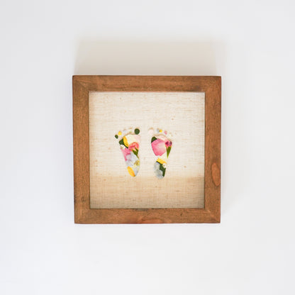 Newborn Handprint & Footprint Keepsake Frame
