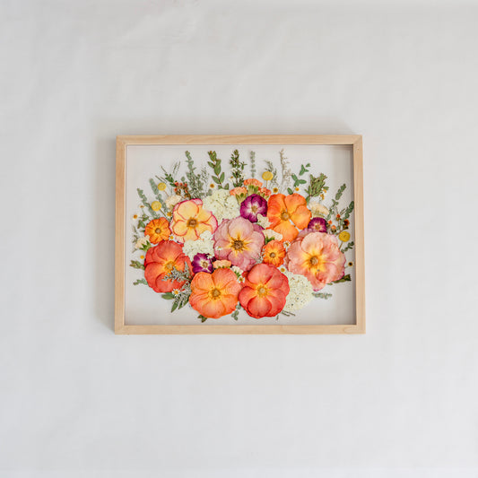 Pressed Frame - Recreation Bouquet/Growing Design (We Repurchase Your Wedding Bouquet)