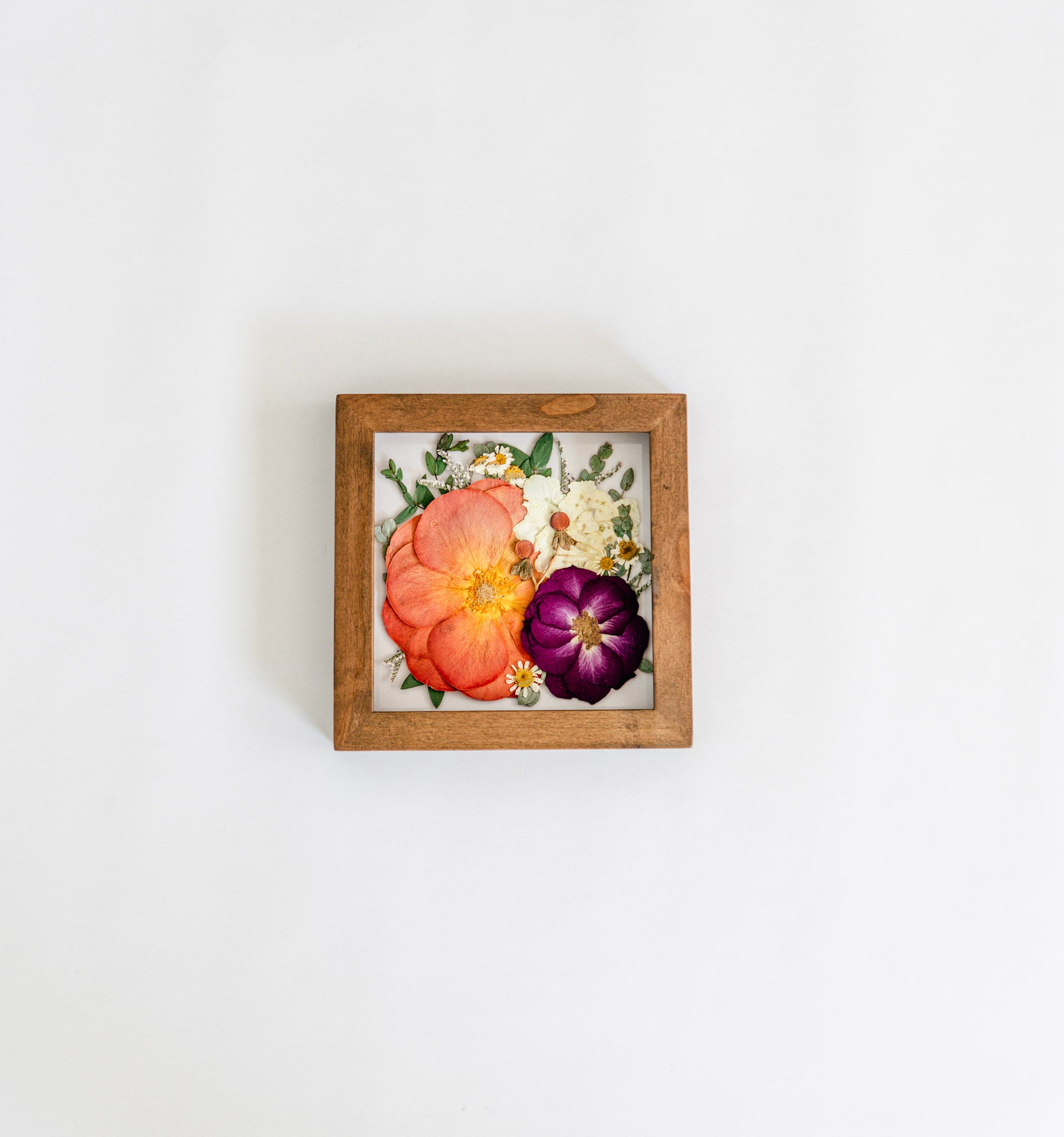 *BESTSELLER* Pressed Frame - Bouquet/Growing Design (You Ship Your Flowers) - 11x14 / Natural Wood