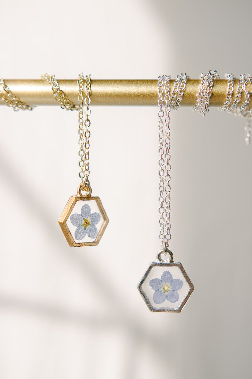 Forget Me Not Pendant Necklace