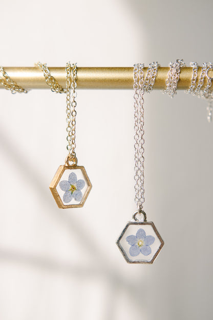 Forget Me Not Pendant Necklace