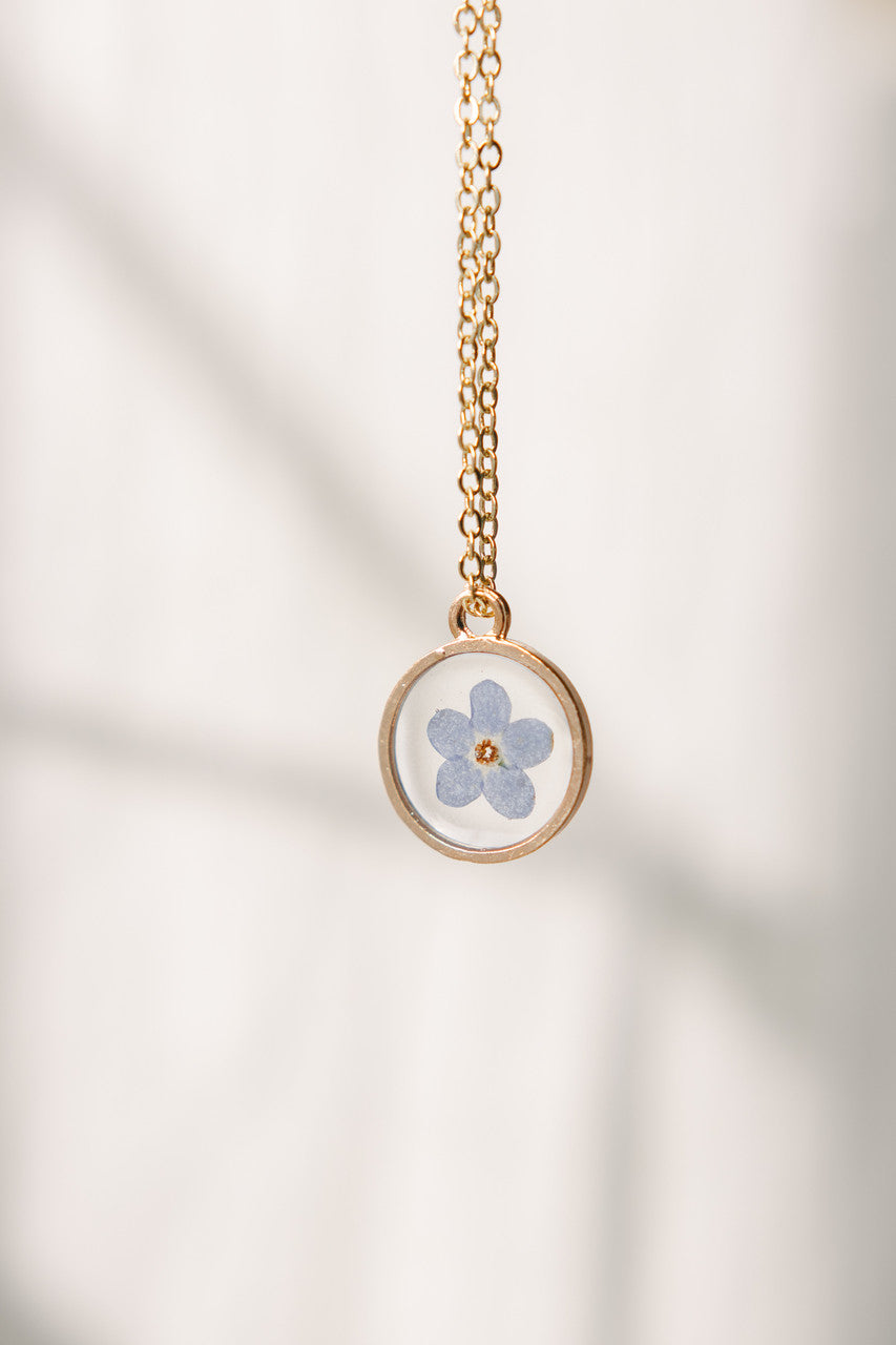 Forget Me Not Pendant Necklace