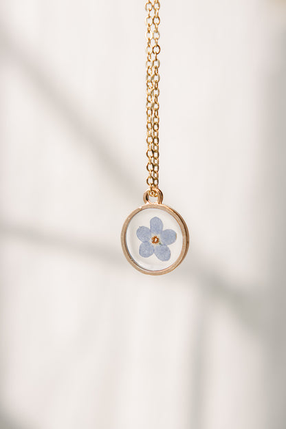 Forget Me Not Pendant Necklace